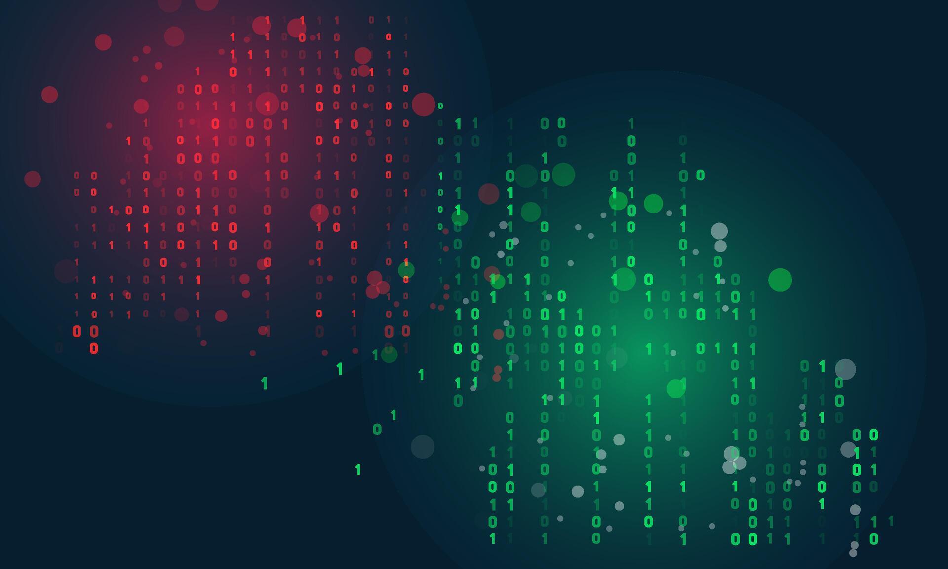 Binary Code Data Flow Abstract Digital Technology Background 0, 1 ...