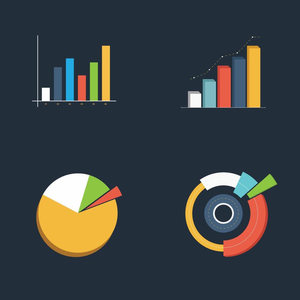 Estadísticas negocio grafico bar gráfico colocar. infografía con pasos y opciones gráfico y grafico, web datos informe, y presentación ilustración vector