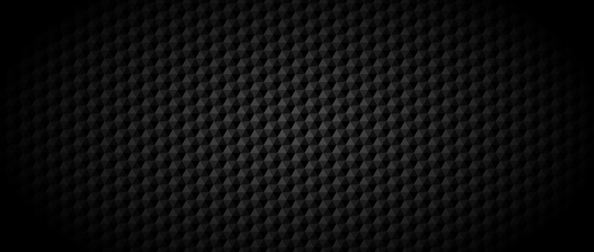 Black tech hexagon background. Abstract hex tile pattern texture. Dark volume cube cover backdrop. Futuristic block grid decoration design wallpaper. illustration geometric concept vector