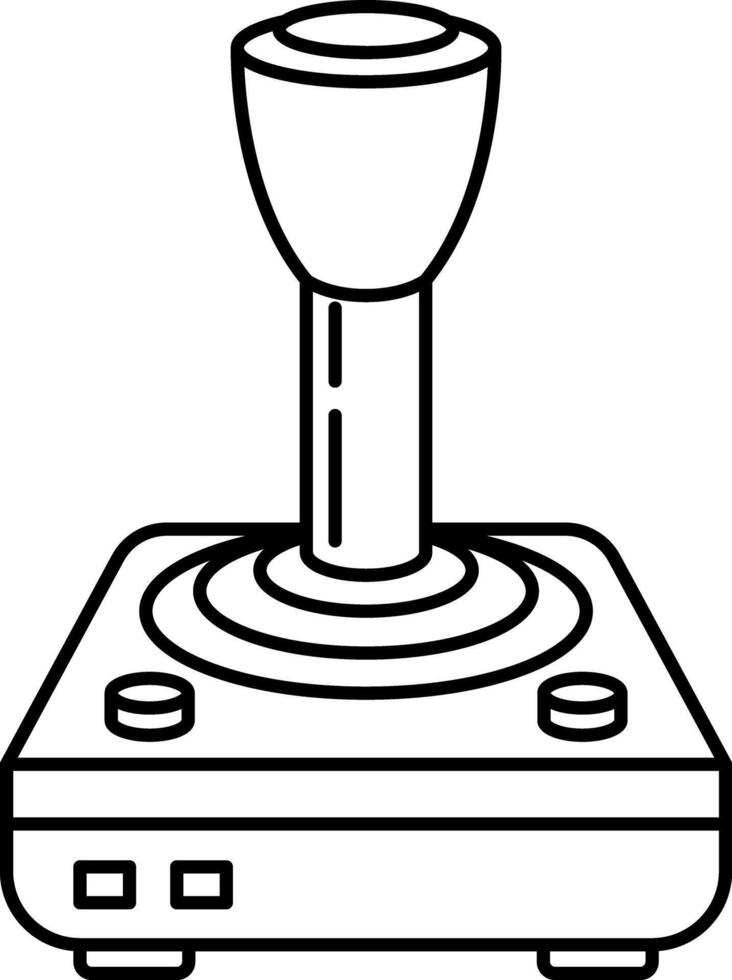 Outline Drawing of Retro Arcade Game Joystick vector