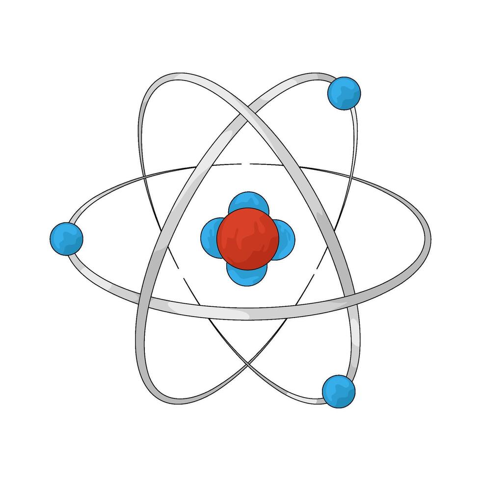 Atom Model with Electrons vector
