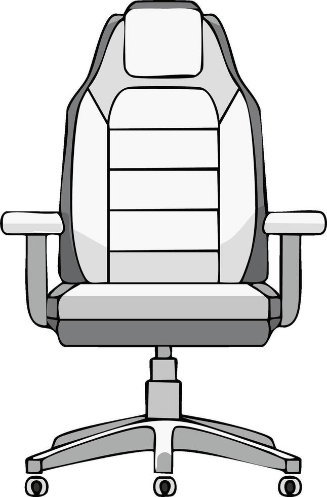 Ergonomic Rolling Office Chair with Adjustable Height and Supportive Design for Computer Gaming or Home Workspace Comfort vector