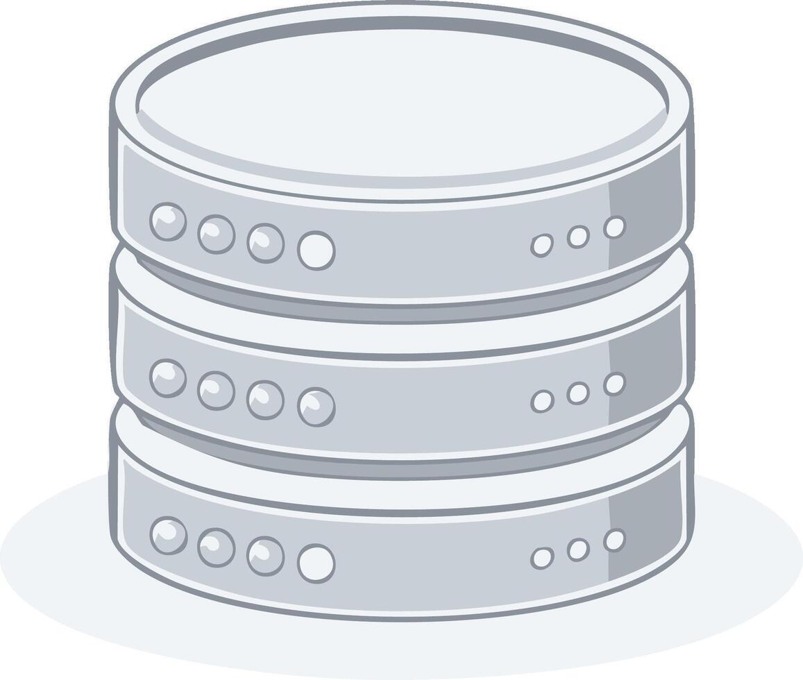 Database server stack illustration vector