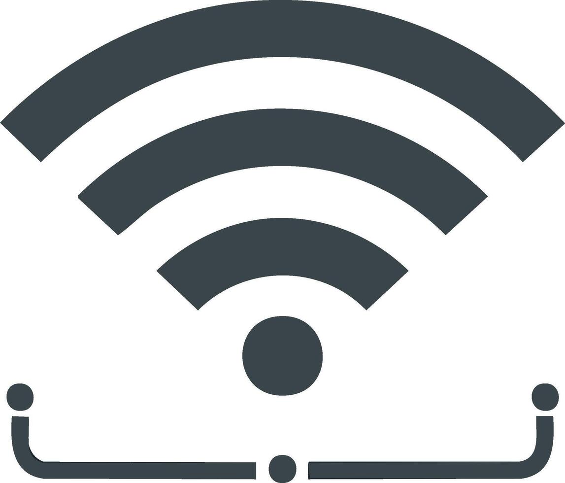 Wireless Communication Symbol Connection, Connectivity Icon, Signal waves vector