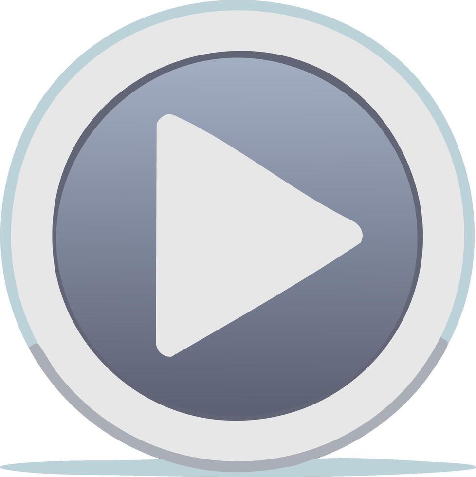 Play Button Graphic Playback Control Playhead Pressing Icon Multimedia Round Interface Element vector