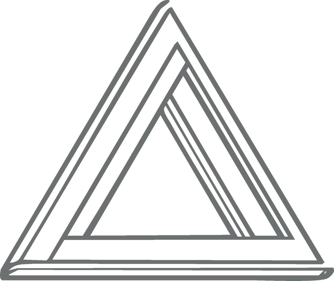 Impossible Triangle Optical Illusion Geometric Shape Abstract Art Design Illustration Concept Symbol Graphic, Penrose triangle, geometric, illustration vector