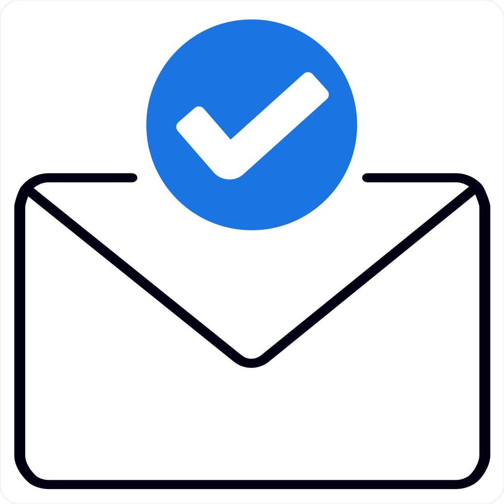 Right Message and message icon concept in blue line color vector