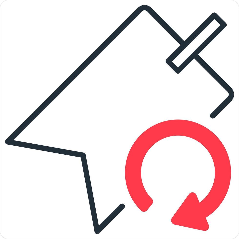 Synchronize Tag icon concept in red line color vector