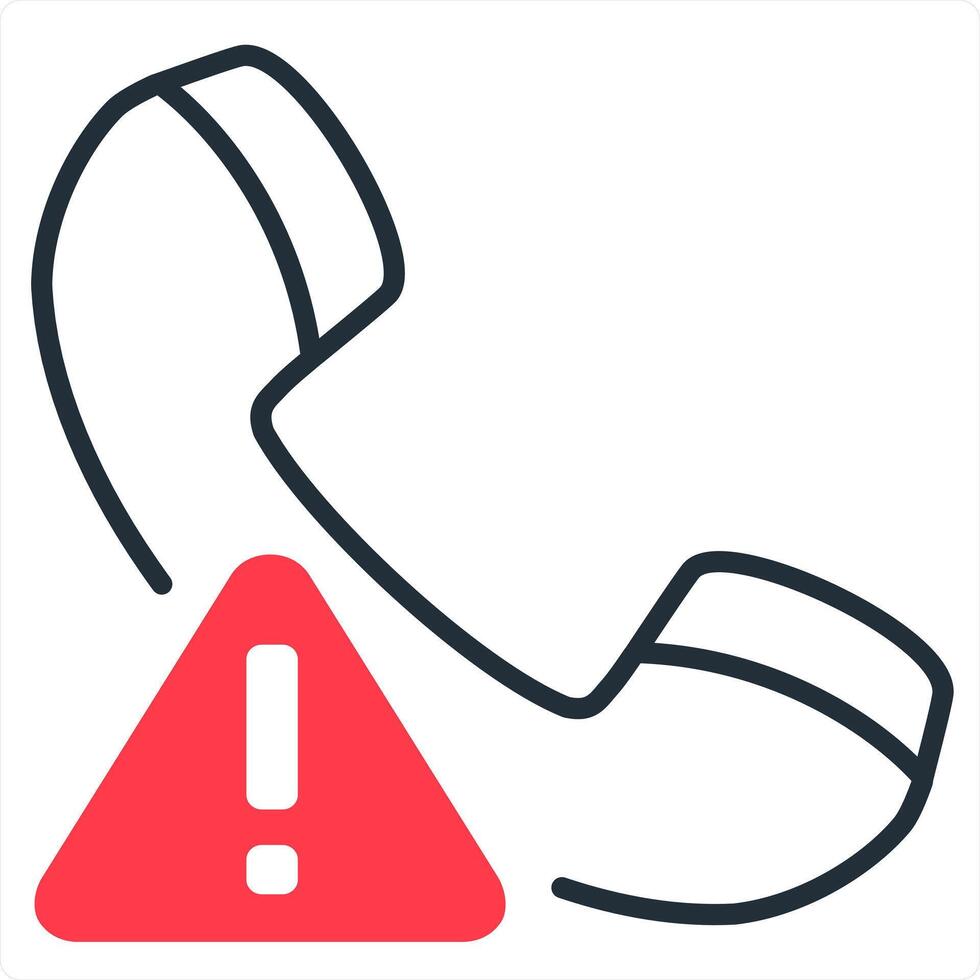 Call Maintenance and calling concept in red line color vector