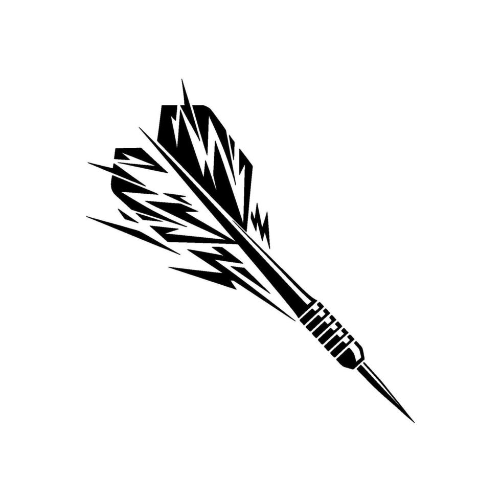 A sharp stylized dart vector