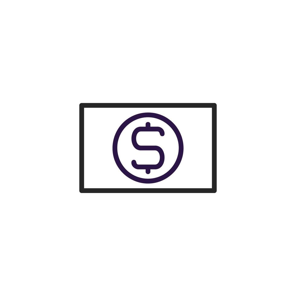 Stylized depiction of monetary symbol on a rectangular surface emphasizing financial transactions vector