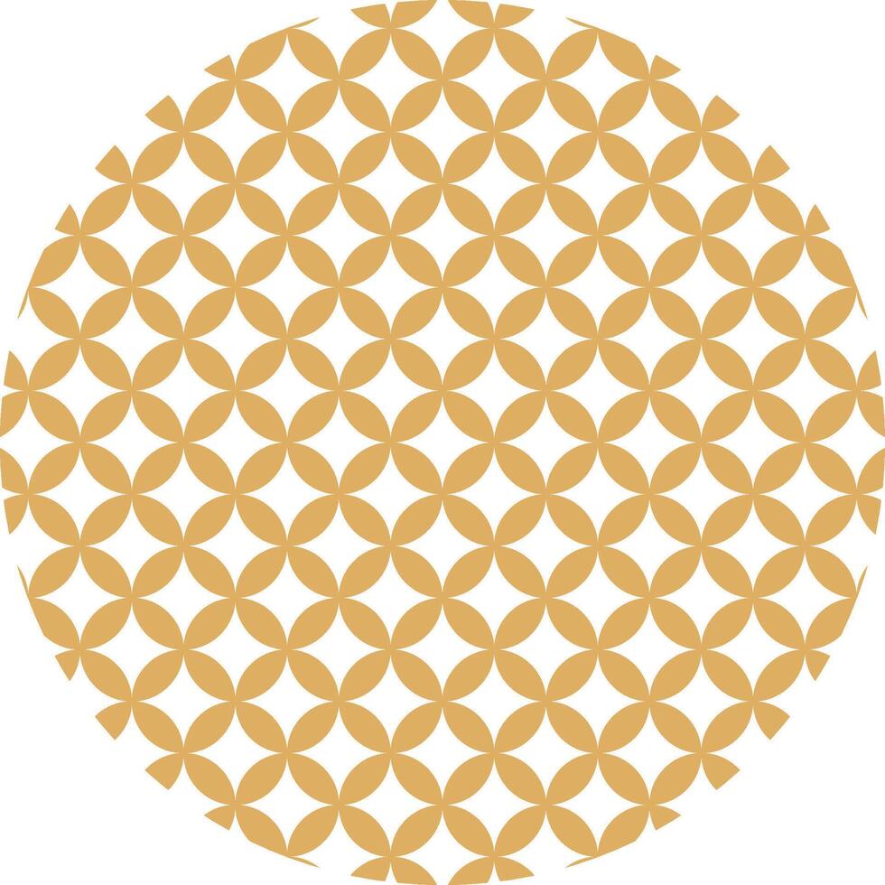 Decorative geometric pattern forming intersecting floral shapes vector