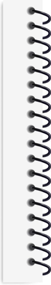 White spiral bound notebook with blank pages vector