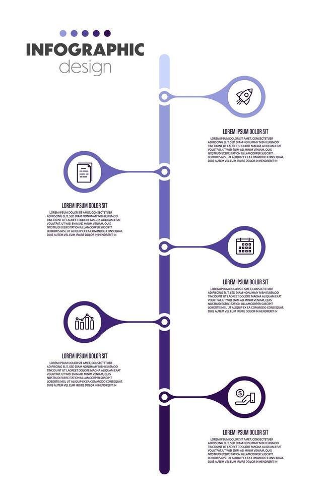 Timeline presentation infographic template diagrams concept business icon 5 option vector