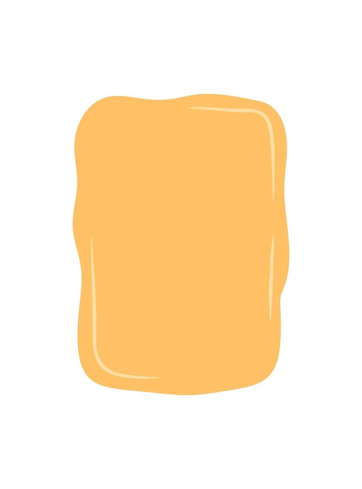 Hand drawn wavy organic sticker frame in a rectangle patch style. Badge template with doodle label and text area, perfect as creative background or label for cards and covers. vector