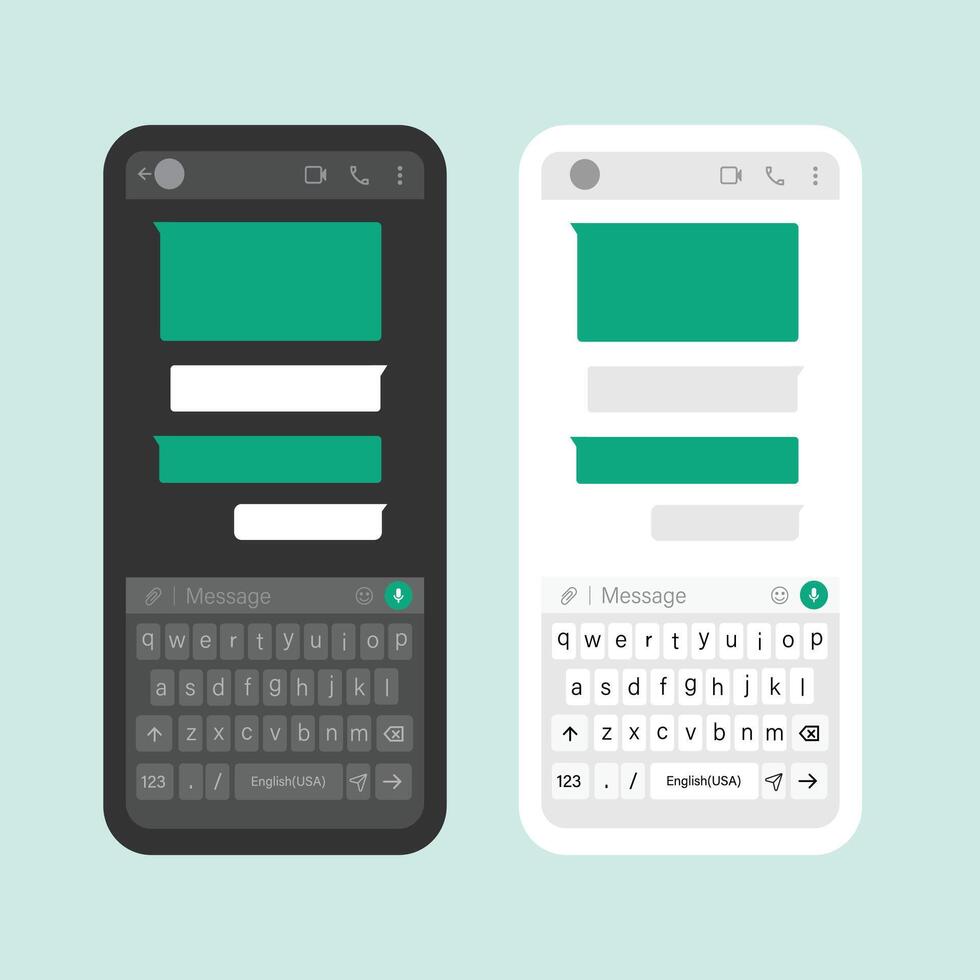 Comprehensive Digital Communication UI UX Kit in Dark and Light Mode vector