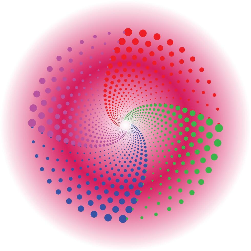 circular design with dots and circles vector