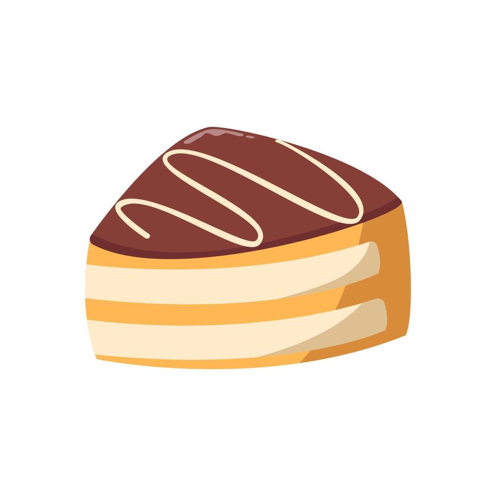 cake element object for design, cute style with soft color vector