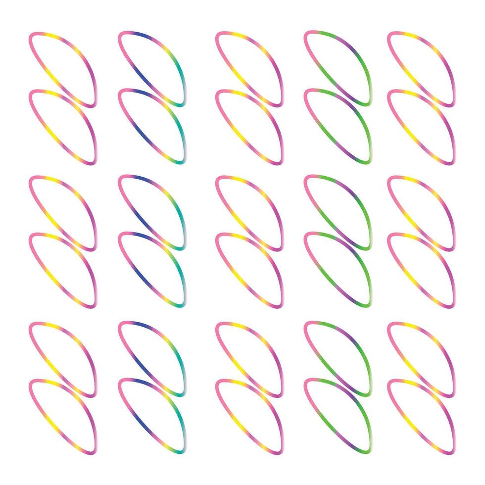 Neon Gradient Ellipse Pattern Repeating Pairs For Abstract Backgrounds and Modern Design vector