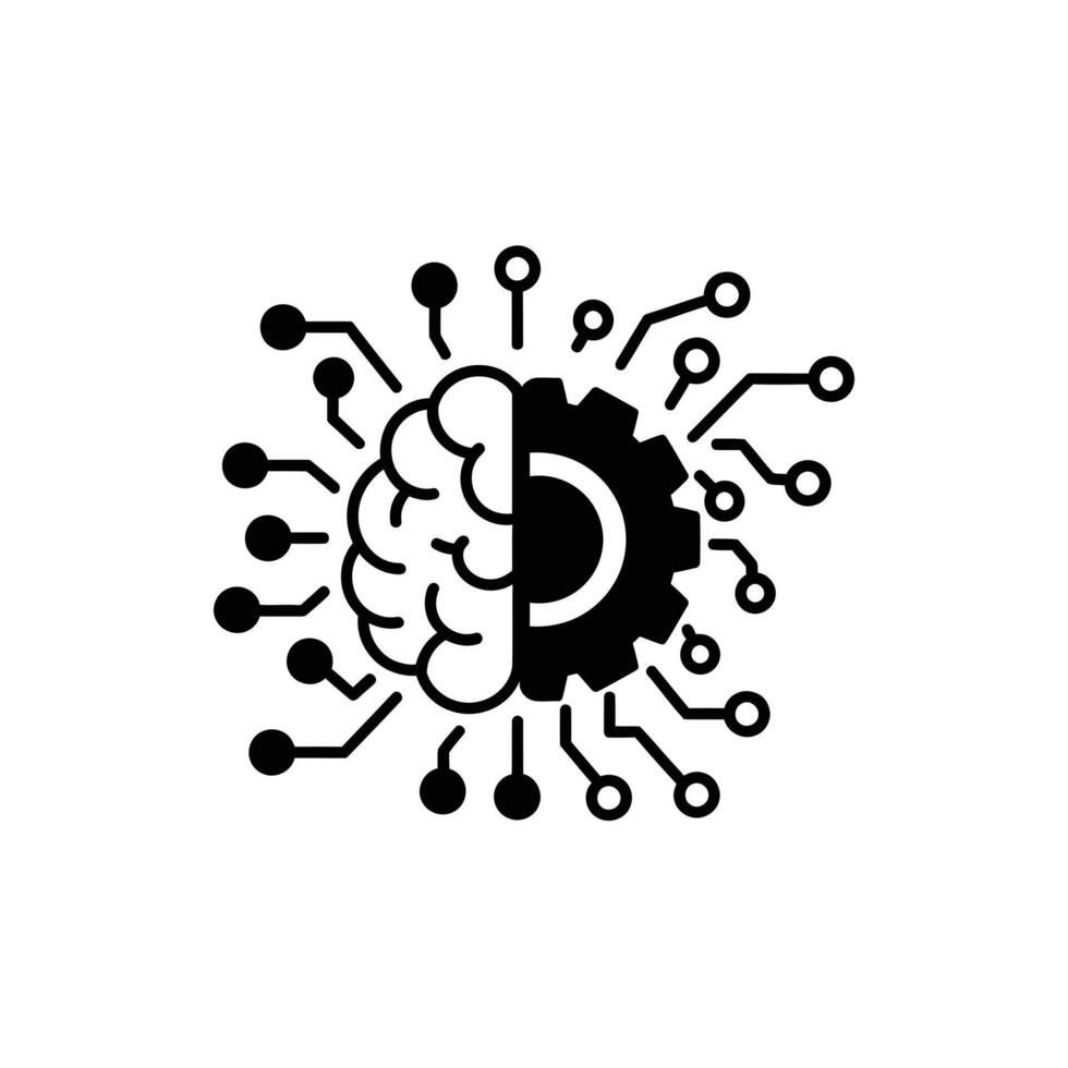 Abstract representation of artificial intelligence and machine learning concepts vector