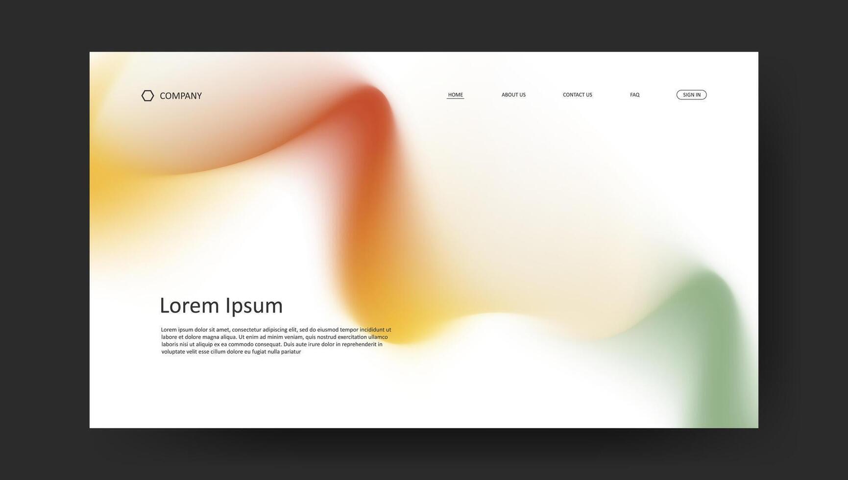 landing page retro abstract fluid design vector