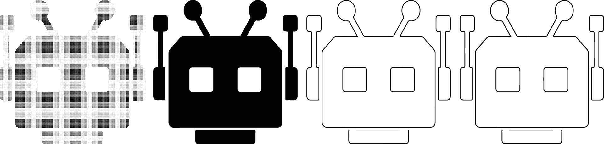 A set of four different types of Robots vector