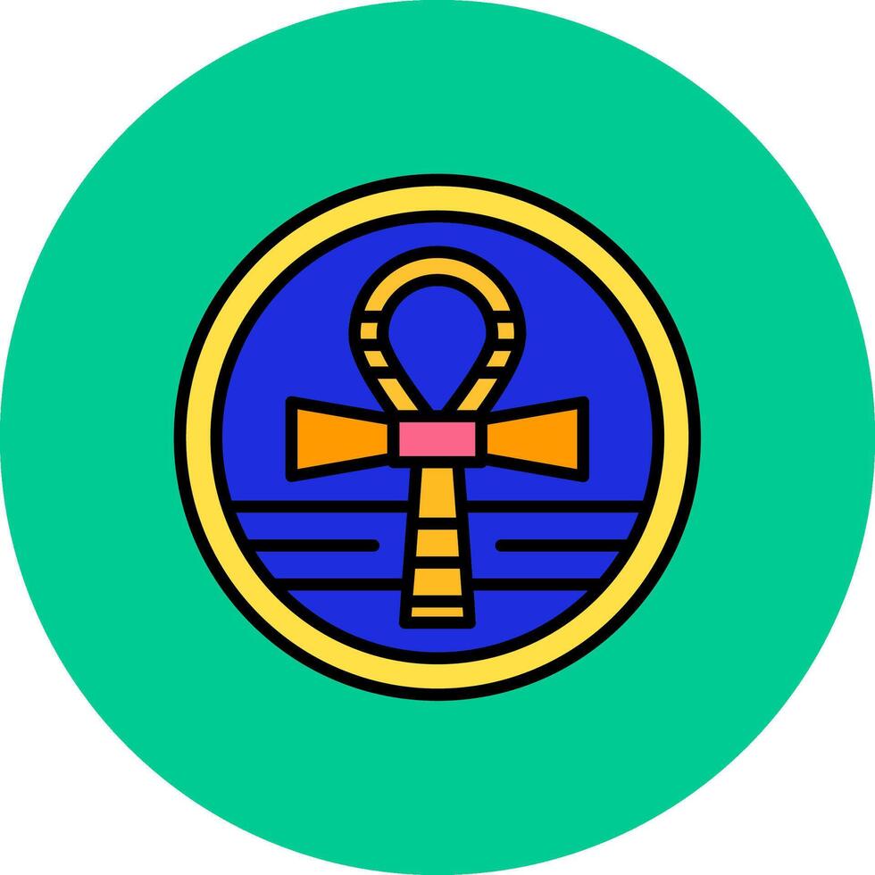 Ankh Abstract Pattern Block vector