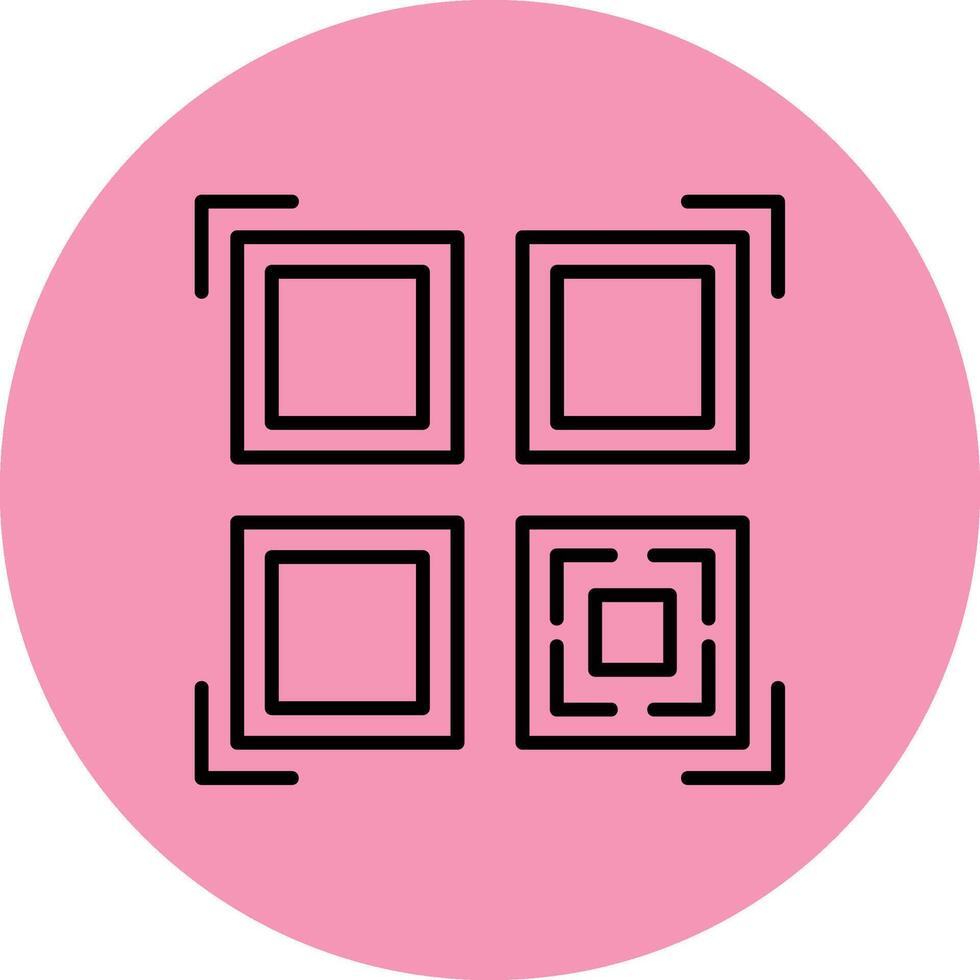 Qr Code Scan Clear Shape Fragment vector