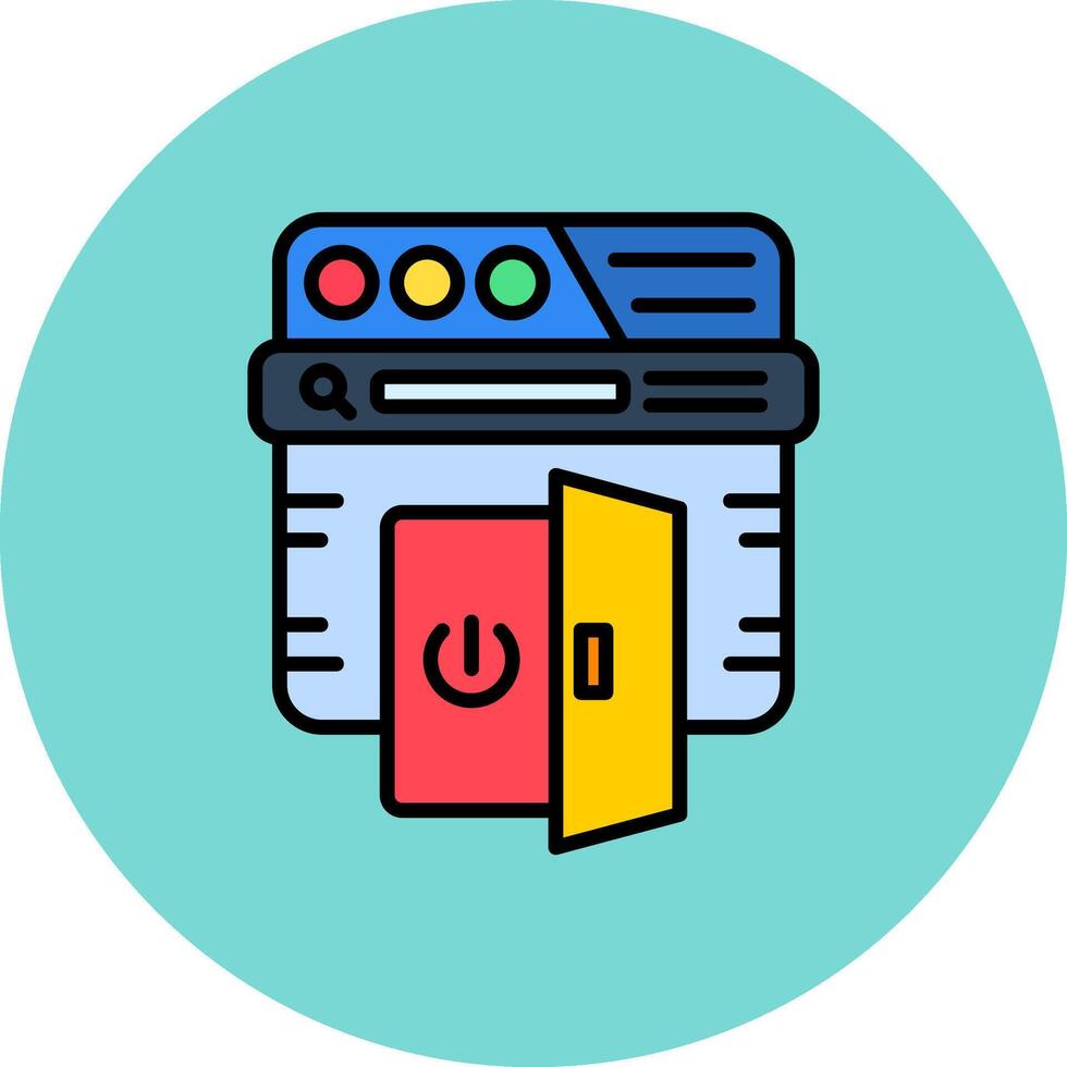 Log Out Frosted Pixel Unit vector