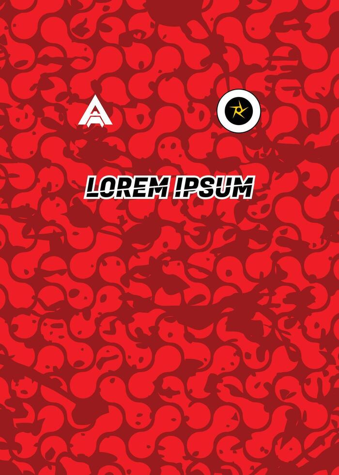 Dynamic Red Grunge Interlocking Chainlink Texture vector