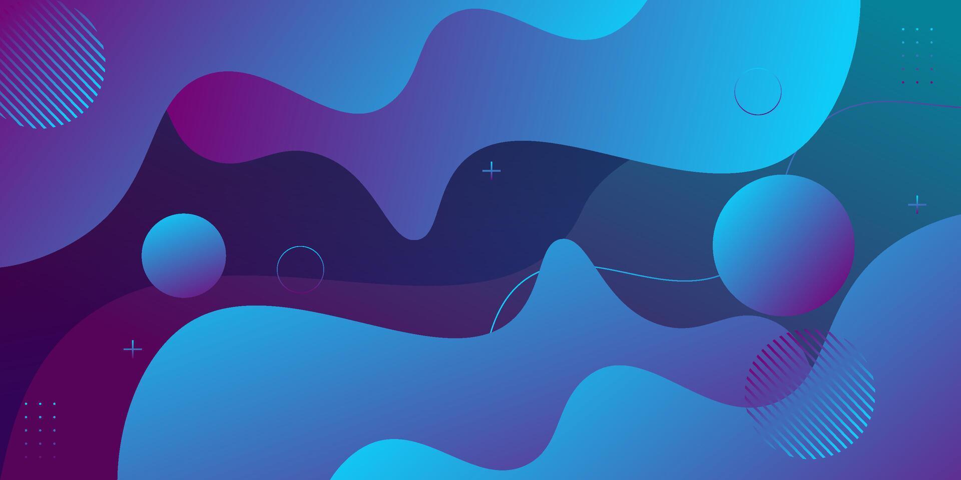 Abstract blue and purple gradient fluid background. Simple wave fluid pattern background element. eps10 vector