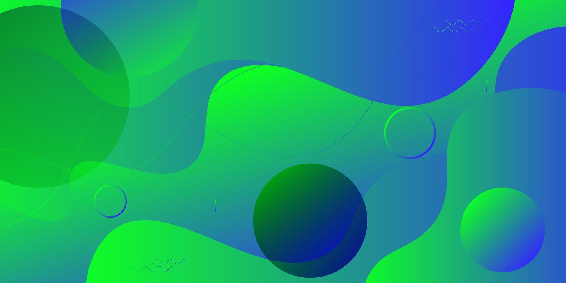 Abstract liquid wave pattern background with green and blue gradient pattern. Trendy banner concept. EPS10 vector