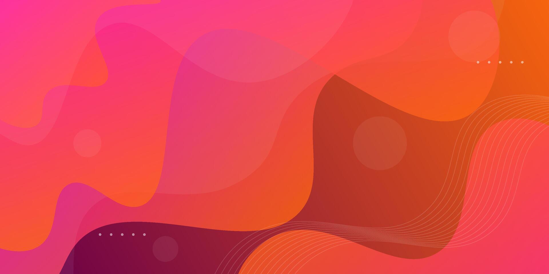 Liquid color background design. Orange and pink fluid gradient elements. Dynamic shape composition. Trendy and simple banner shape design. eps10 vector