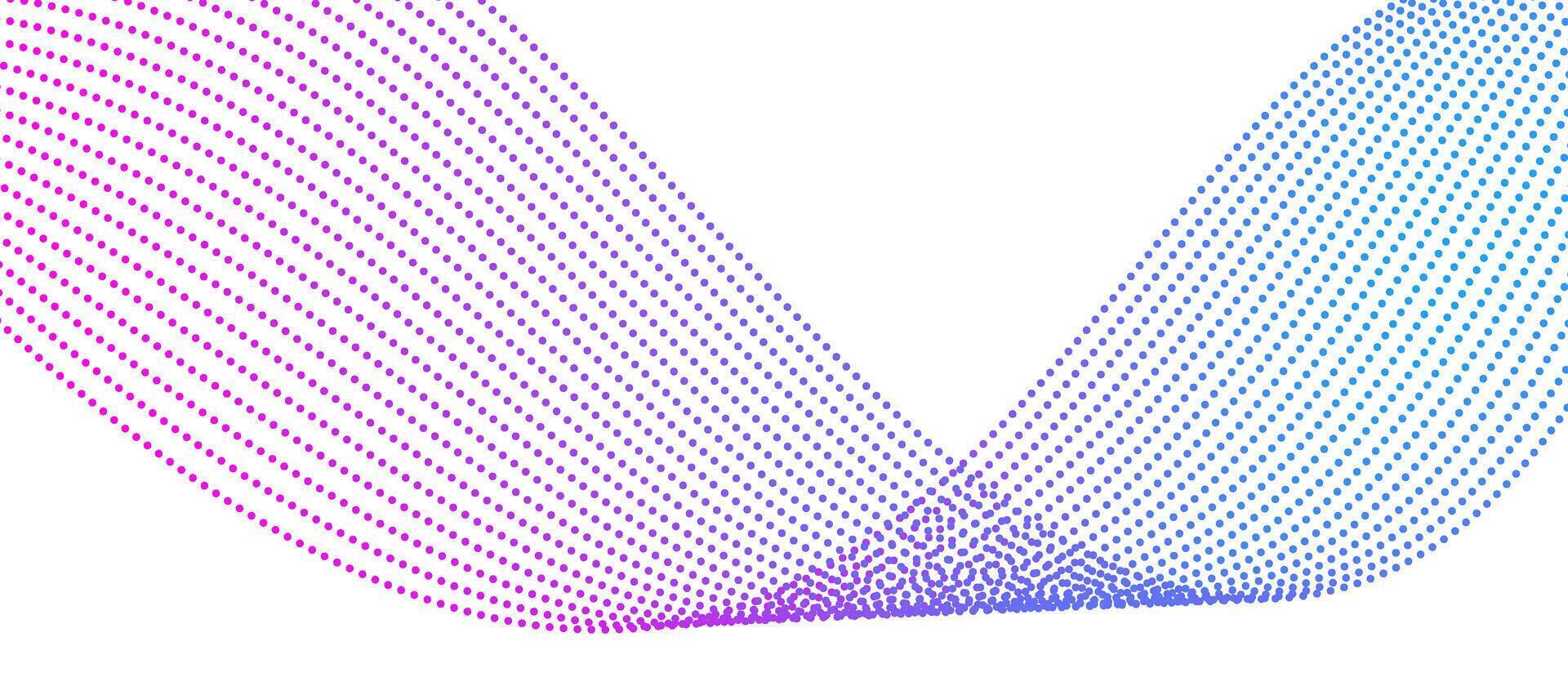 Wave lines flowing dynamic colorful blue pink isolated on white background. AI technology, digital, communication, science, and music concept vector