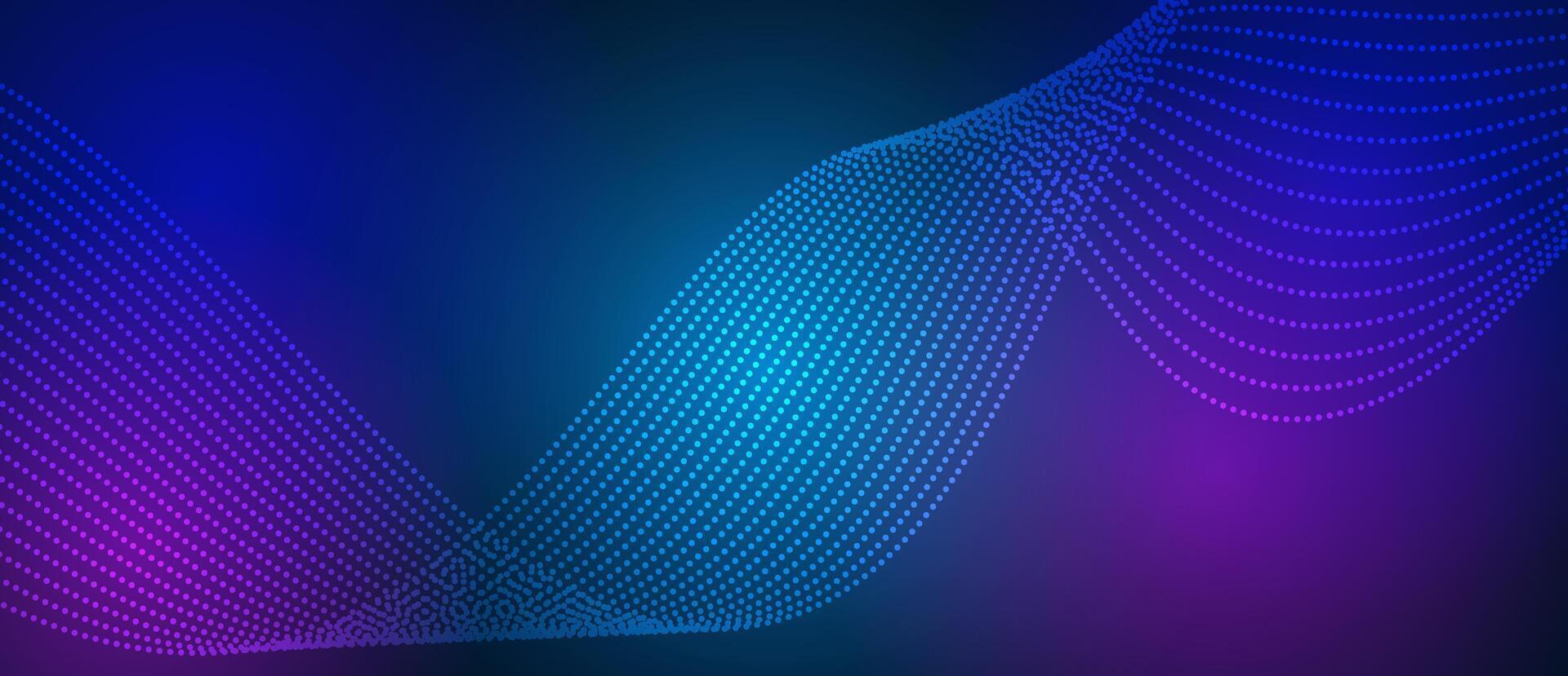 Futuristic technology particles mesh background. Digital data network gradient wave background vector