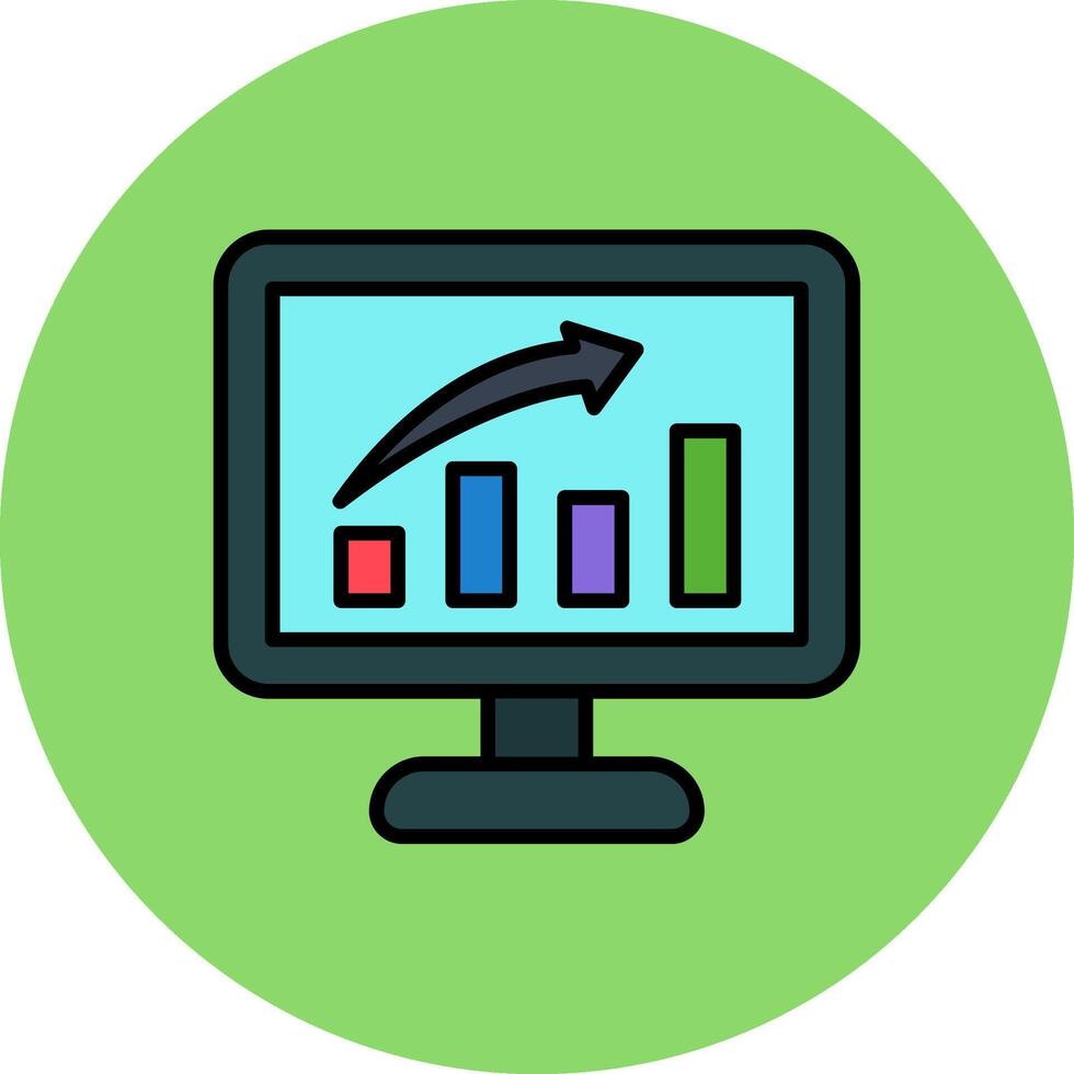 Bar chart Dynamic Color Fragment vector