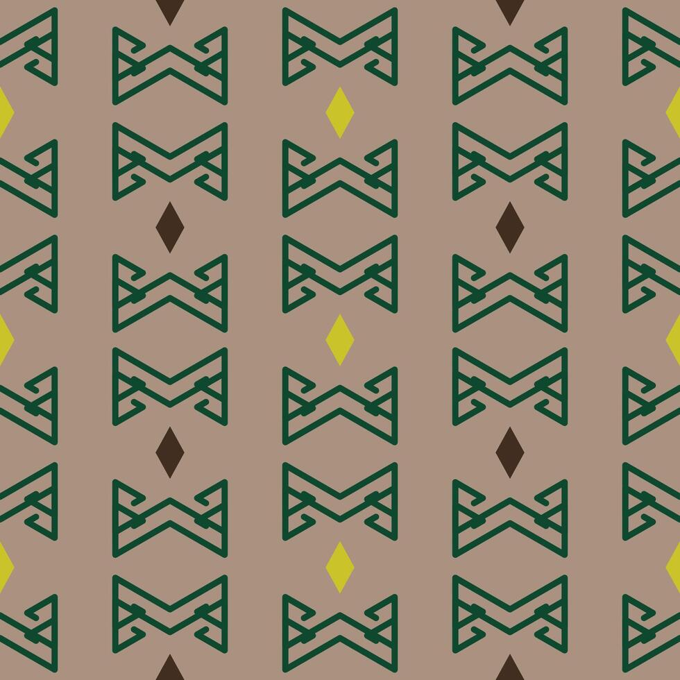 Minimal tribal inspired repeat pattern featuring geometric structured lines in earthy tones. Ideal for modern boho style, simple textile designs, wrapping paper, lifestyle product decoration, seamless vector