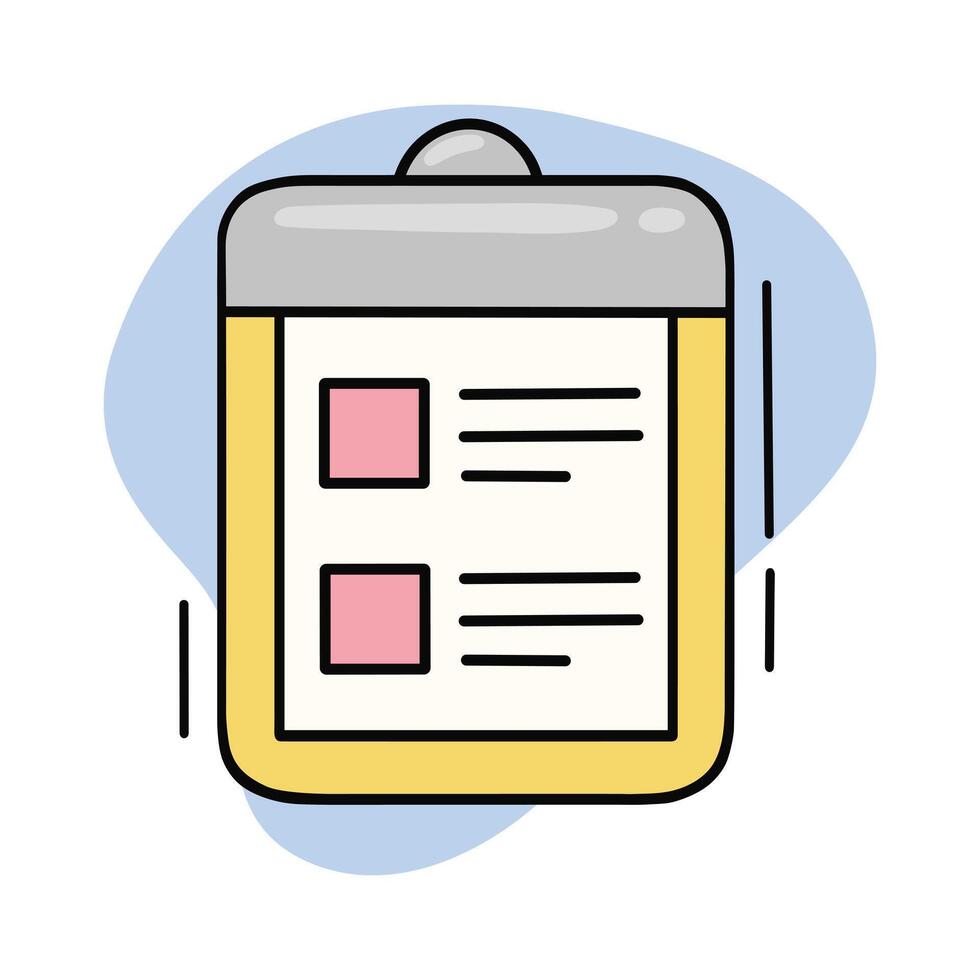 Clipboard showing checklist for task management and planning vector