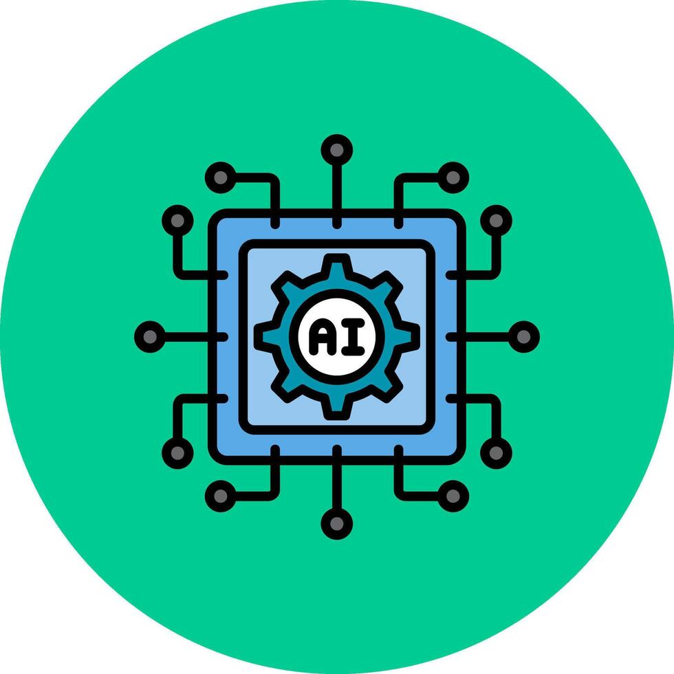 Artificial Intelligence Creative Block Fragment vector