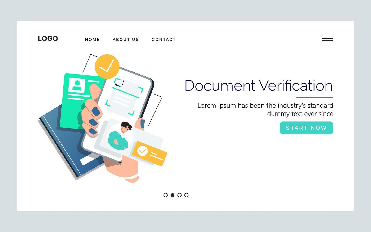 Document Verification Interface Illustration vector