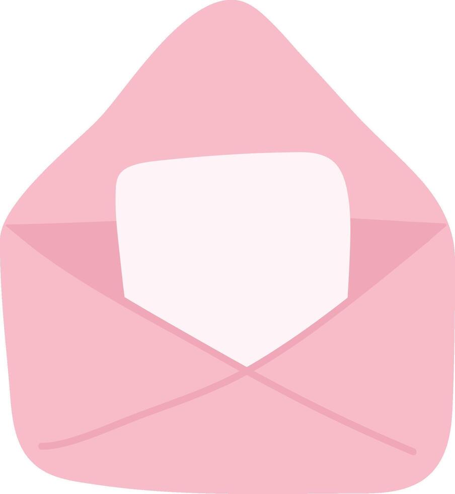 Envelope Open With Note Cartoon vector