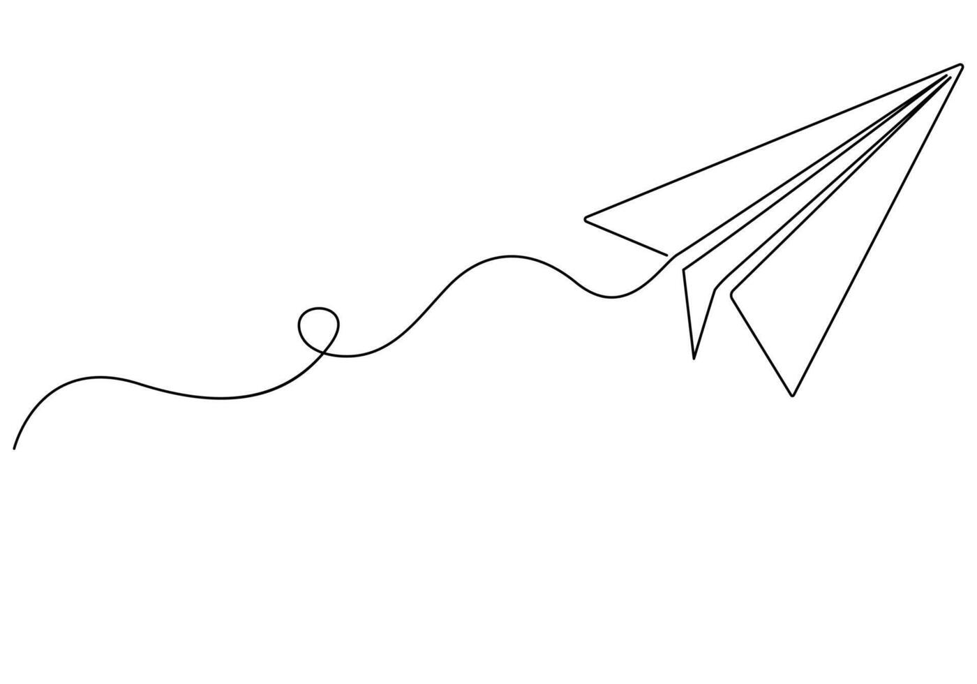 One continuous line drawing of paper plane signs. Minimal flying invite icon line art animation full-length clip. The airplane made from paper. Plane flying symbol. vector
