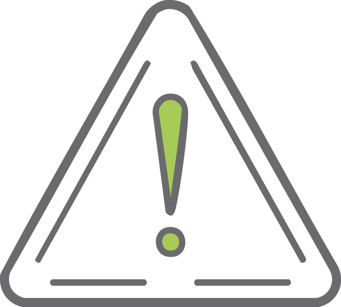 Outline triangle with exclamation mark inside, warning symbol sign for danger and attention vector
