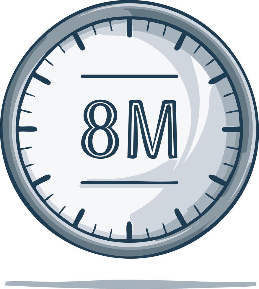 Clock with 8 Million Indication for Metrics Measurement and Deadline vector