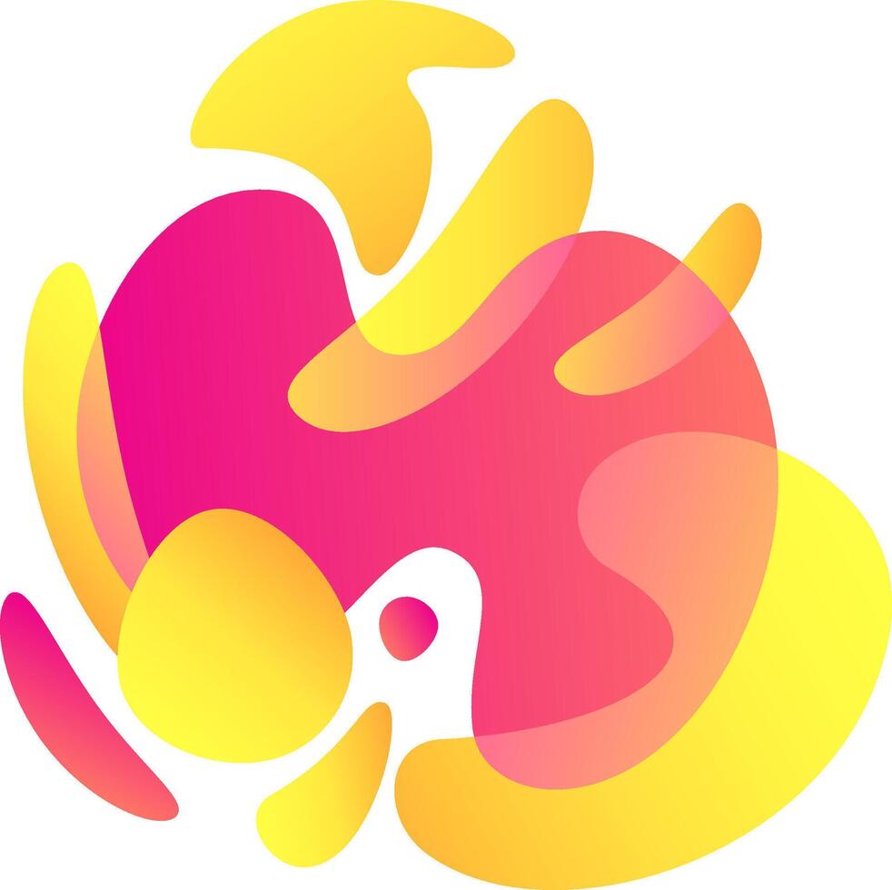 Abstract fluid gradient shapes creating modern background. vector