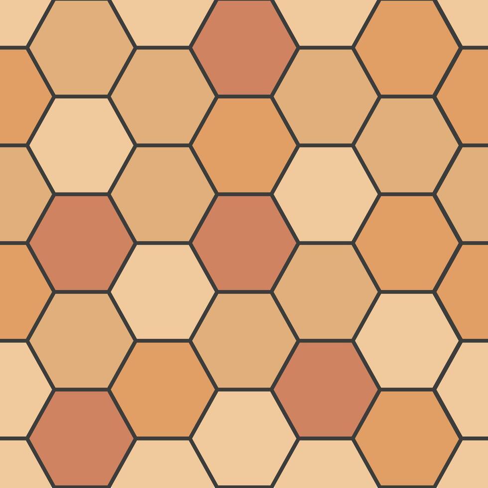 Hexagonal tiles pattern creating an abstract background texture vector