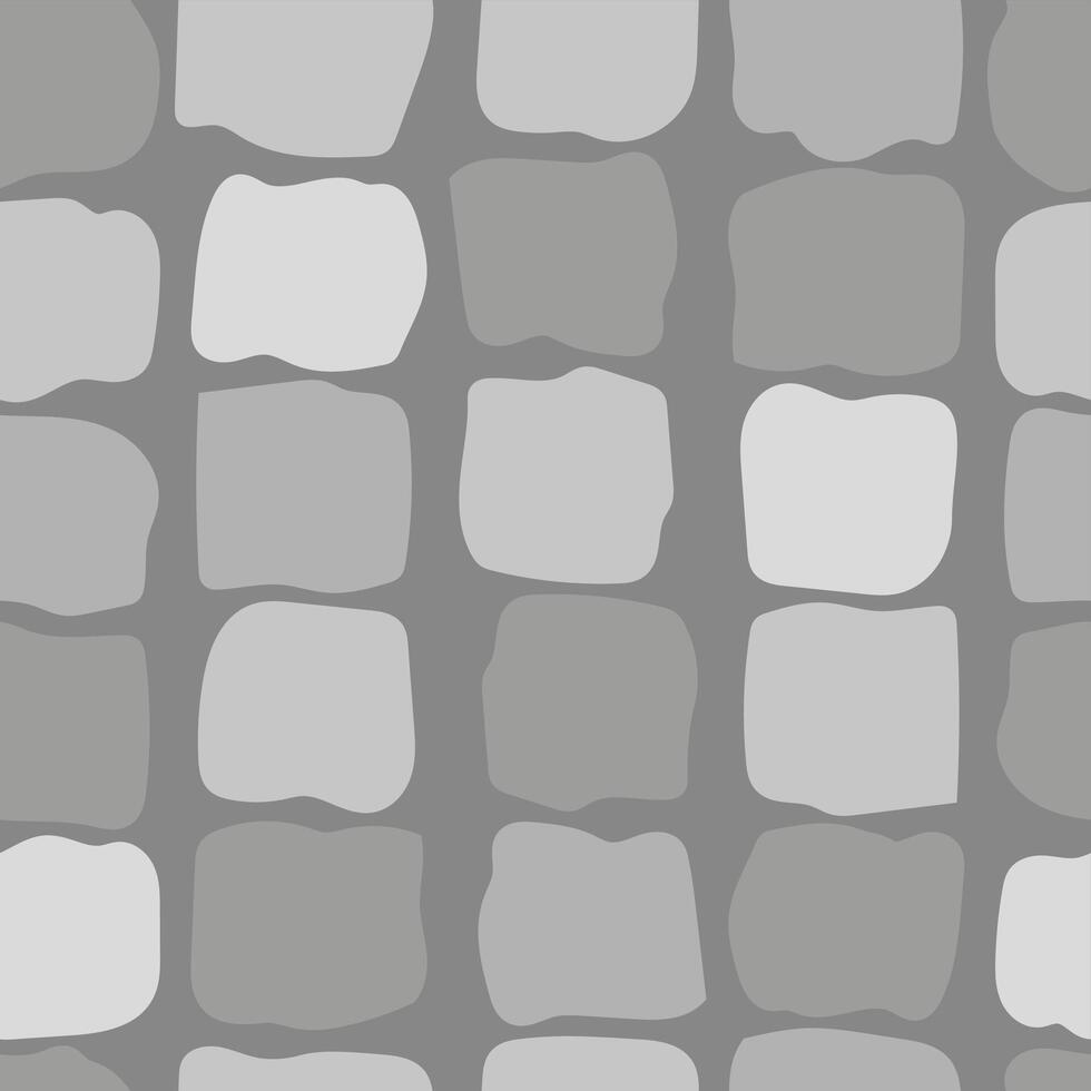 Paving stones creating a grey seamless pattern background vector