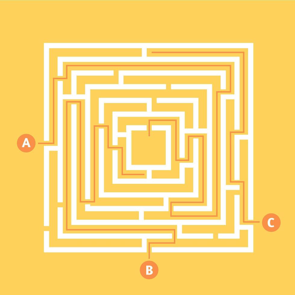 navegando decisión haciendo con hallazgo un solución en un laberinto vector
