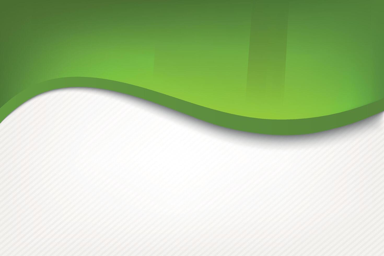 Curved lines of green paper on a white background, shadow overlay, and a voluminous modern textured pattern for web design. Template. vector