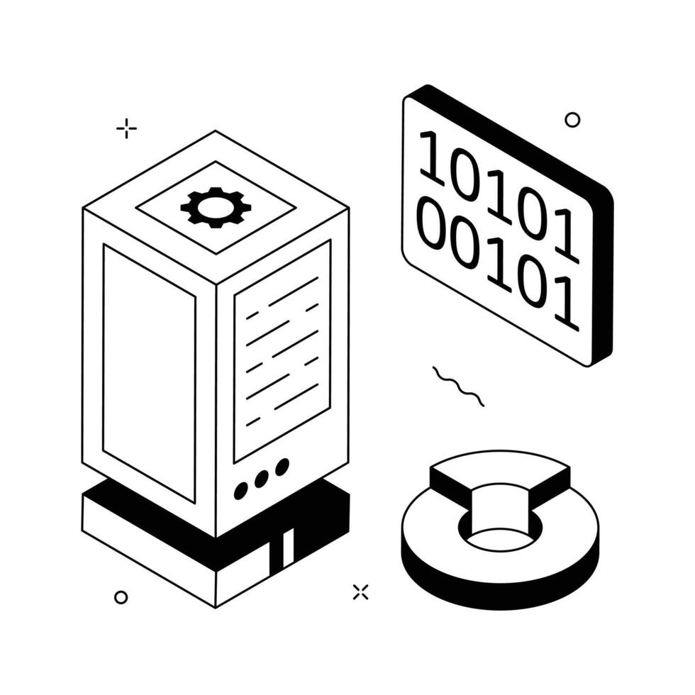 Take a look at this amazing isometric ion of server analysis. vector